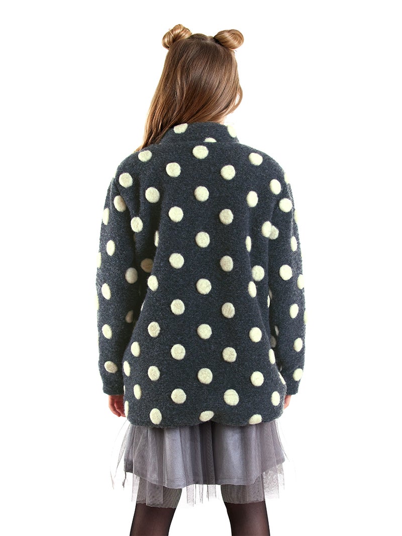 Denokids Girl Dotted Cachet Coat - Image 2